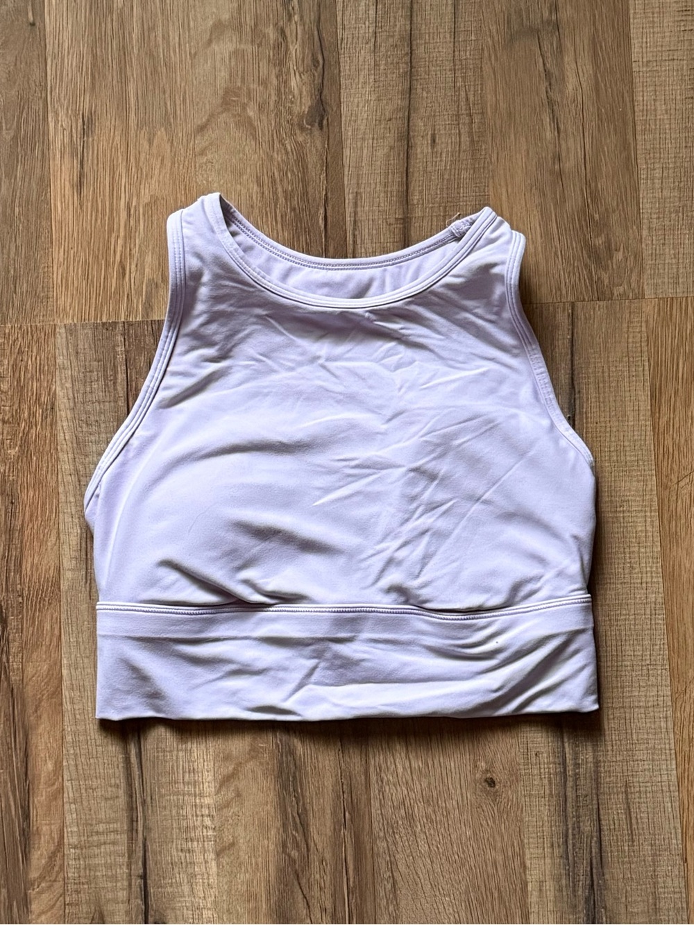 Calla High-Neck Lavender Crop Tank Top - Smal